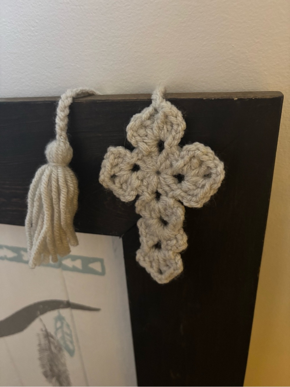 Handmade Crocheted Cross - Picture 4 of 5